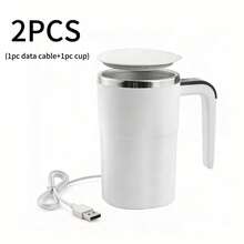 Taza con control de temperatura digital inteligente, agitación magnética automática, taza de café eléctrica, vaso mezclador de proteínas - Multicolor - Ver 9