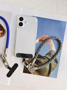 1pc Custom Phone Lanyard, Time-Stamped Picture Phone Lanyard, Minimalist Design, Multiple Color Combinations Available, Wrist Lanyard, Suitable For Phone Lanyards, Wrist Straps, High-End Lanyards, Anti-Loss Detachable Water Bottle Straps, Camera Straps - Multicolor - View 4