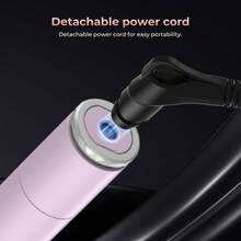 UKLISS 家用卷发棒/直发器，配有可更换的卷发头，既可用于直发也可用于卷发，加热迅速。 - 紫色 - 查看 7