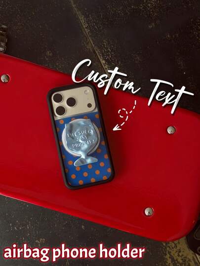 1pc Custom Phone Stand, Personalized With Custom Text, 3D-Printed Design, Wave Pattern & Silk Texture, Practical Unique & Stylish, Suitable For Chic Alcohol Lover Gift/Couple Present/Home Decor, Ideal For Wine Enthusiasts/Couples/Gift Givers, Perfect For Valentine's Day