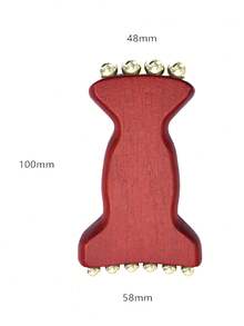 1个20齿金珠按摩滚轮，木质金珠按摩器，面部提拉工具，脸颊和下颌刮痧按摩工具 - 彩色 - 查看 14