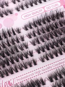 520pcs Fluffy Eyelash Clusters, Individual Lashes, Thick Cluster Eyelash Extensions, D-Curl Lifted, 8-16mm Dense Cluster Lashes, Suitable For Travel, Daily Wear (Beginner Friendly), Wedding, Date, Party, Holiday, Also Great For Christmas/Halloween/Gifts. Eyelash Set, Eyelash Clusters, Eyelash Strips, Individual Lashes, False Eyelashes. - Multicolor - View 7