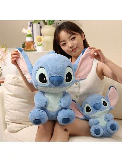 Miniso 史迪奇毛绒玩偶摆件，可爱卡通沙发卧室装饰，填充玩偶靠垫，圣诞节生日礼物，45厘米/17.7英寸