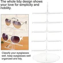 Soporte de rack de gafas de sol de 5 capas, estante de anteojos de plstico Soporte de exhibicin de rack de gafas de sol02# - 02# - Ver 6