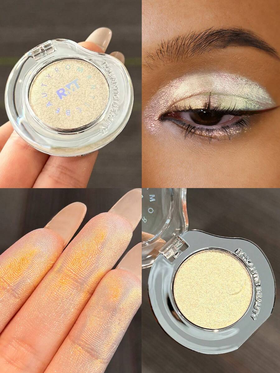 1 Color Pearl Eyeshadow Palette - Shimmery, Metallic Finish, Long-Lasting, Eye-Brightening, High-Shine Eyeshadow With Smooth Potato-Like Texture, Suitable For Women, Mothers, Wives, Sisters, Girls, Girlfriends - 10瑰雲 - 查看 1