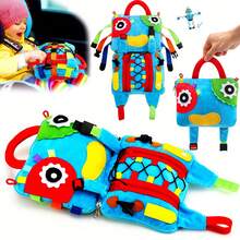 Buckle Bag Toys For Girls And Boys, Busy Toys For Toddlers, Sensory Educational Travel Toys, Fine Motor Skills Problem Solving For Toddlers - Màu xanh bạc hà - Xem 1