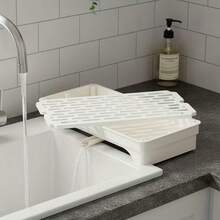 1个重型碳纤维水槽收纳架，带排水系统和可拆卸隔板 - 节省空间的水槽置物架，防锈金属台面储物架，适用于厨房/浴室水槽，可放置海绵和水槽搁板 - 彩色 - 查看 2