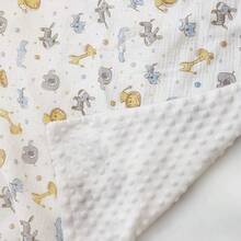 Soft Baby Blanket, Cute Bear Pattern - Breathable Infant Crib Blanket, Suitable For Babies, Strollers And Naps (Neutral Design) - Multicolor - View 9