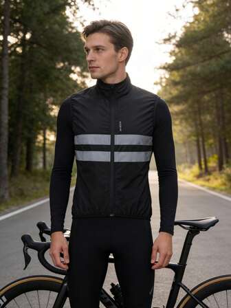 HISERWA Men's Cycling Vest Sleeveless Lightweight Road Bike Jacket Outdoor Sports Riding Hiking Climbing Gilet Coat