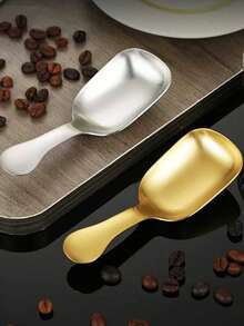 1pc Stainless Steel Short Handle Square Tea Spoon, Suitable For Tea Leaves, Coffee, Ice Cream, Desserts, Sugar And Seasonings, Deep Scoop Design For Home And Commercial Use - Multicolor - View 7