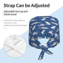1pc Stylish Nurse's Cap For Women, Work Cap, Polyester Sweat Towel Material,Suitable For Both Men And Women.,Working Cap Scrub Cap With Sweatband Adjustable Unisex Women Tie Back Hat Nurse Surgical Caps,Suitable For Protection Against Wind Outdoors, Surgical Procedures, Healthcare Workers, And Fashion Styling; Also Suitable For Everyday Headscarf Wear. - 彩色 - 查看 4