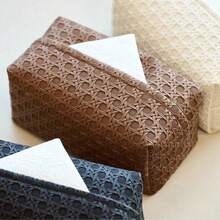 1个防水皮革纸巾盒 - 装饰性餐巾架，适用于厨房、浴室、餐桌等场所，家居装饰，圣诞礼物 - 彩色 - 查看 9