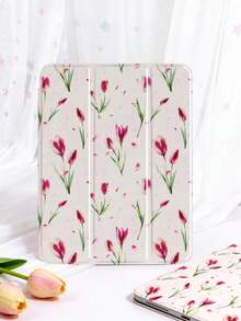 1 قطعة غطاء لجهاز iPad شفاف من الأكريليك ثلاثي الطي مطبوع على الوجهين بزهور الزنبق البنفسجية، متوافق مع الأجيال السابعة والثامنة (10.2 بوصة) والحادية عشرة (A16) لعام 2024 من iPad، و11 بوصة من iPad Air (M2) 2024/Pro (M4) 2024/iPad Air 11 بوصة (M3) 2025، مع حامل قلم مدمج، وميزة النوم/الاستيقاظ، وأوضاع حامل قابلة للطي متعددة، مناسب كهدية لعيد الهالوين والعام الجديد، القلم غير مشمول، بعض الموديلات مع إطار العدسة - متعدد الألوان - مشاهدة 3