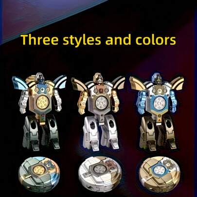 1pc Transformable Finger Spinner, Unisex Sensory Toy, Perfect Party Gift, Fun Transforming Chain Robot Spinner. , Classroom Reward, Creative Spinner, High Quality