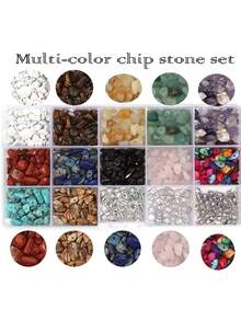 Natural Stone Beads Kit, Mix Colors Asymmetrical Natural Stone Beads Kit For Jewelry Making, DIY Bracelet Necklace Earrings Crafts, Friendship Gifts Decorative Accessories. - Natural Stone Set - View 11