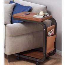 Side Table C Shaped For Sofa Coffee End Tables For Living Room Bedside Tables UK - Brown - View 9