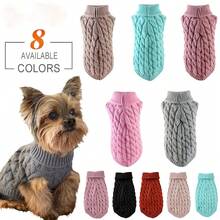 Pet & Dog Clothes - Knitted, Pet Knitwear - Couple's Sweater, Fashionable Pet Sweater, Stylish Autumn/Winter Pet Clothes, Solid Color Pet Apparel, Twist Knit Warm Pet Outfits, Essential Pet Outings, 8 Colors Available, All F89U - Quần áo cho chó và mèo màu xám đậm - Xem 5