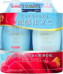 TSUBAKI Premier Cool & Repair Shampoo & Conditioner – Refreshing & Damage Repair Formula (490ml X 2) - Màu xanh lam - Xem 2
