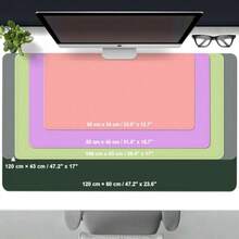 Leather Desk Pad Protector Desk Mat Large Mouse Pad Non-Slip Desk Blotter Office Laptop Desk Pad PU Leather Desk Writing Pad For Office And Home Lilac 31.5" X 15.7" - 淡紫色+31.5英寸 x 15.7英寸 - 查看 4