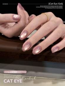1 lọ gel mắt mèo từ tính màu hồng 15ml, thích hợp cho salon làm móng UV/LED, có thể dùng để tạo kiểu móng mắt mèo và móng hologram. - Hồng - Xem 6