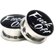 Stainless Steel Ear Gauges Plug Game Console And F**K Off Tunnel Stretching Expander Body Piercing Jewelry 4 Pieces Set 2G-1",36709659 - 軍綠色 - 查看 5