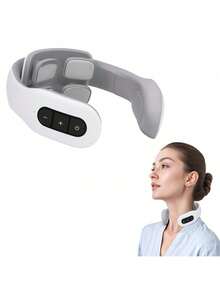 LOVEWE Portable Voice Shoulder And Neck Massager, Neck And Back Massager - 4 Modes And 16 Levels Of Intensity Deep Tissue Kneading, USB Rechargeable, Ergonomic Design For Back/Neck Pain Relief - Gift For Parents/Elderly/Healthy/Ladies/Men Deep Kneading Massage Like A Human, Free Your Hands! - H81 Trắng - Xem 2
