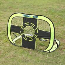 1个二合一足球门网，提高传球和射门精准度，配有便携包，室内外均可使用。