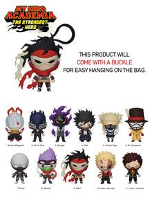 1个 Crunchyroll 官方盲盒，随机1个 Dabi Kurogiri 或其他角色神秘钥匙扣可爱卡通动漫人物包包装饰惊喜生日礼物收藏品