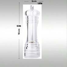 1 件装手动胡椒研磨器，用于研磨胡椒、海盐、黑胡椒的香料研磨器 - 無色 - 查看 13