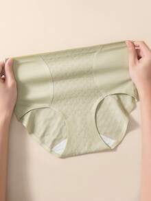 3pcs High Waist Women's 100% Cotton Breathable Panties, Ladies Triangular Briefs - Multicolor - View 4