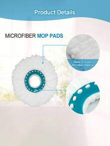 2个替换拖把头，超细纤维干湿两用拖把替换垫 - 彩色 - 查看 11