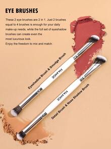 MAANGE Bộ cọ trang điểm chuyên nghiệp 1/5 món, cọ nền 3D, cọ tán trang điểm cầm tay, cọ đa năng dùng cho nền, tạo khối, má hồng, phấn phủ, món quà tuyệt vời dành cho phụ nữ và các cô gái, thích hợp dùng để che khuyết điểm, đánh má hồng, tạo khối, đánh phấn phủ và nhiều hơn nữa, quà tặng kèm. - trắng - Xem 11