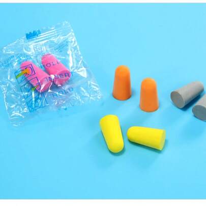 1 Pair, Soft Foam Earplugs,Safety Hearing Protection Ear Plugs For Eliminate The Noise,Contoured For Comfort Slow Rebound, RANDOM COLOR