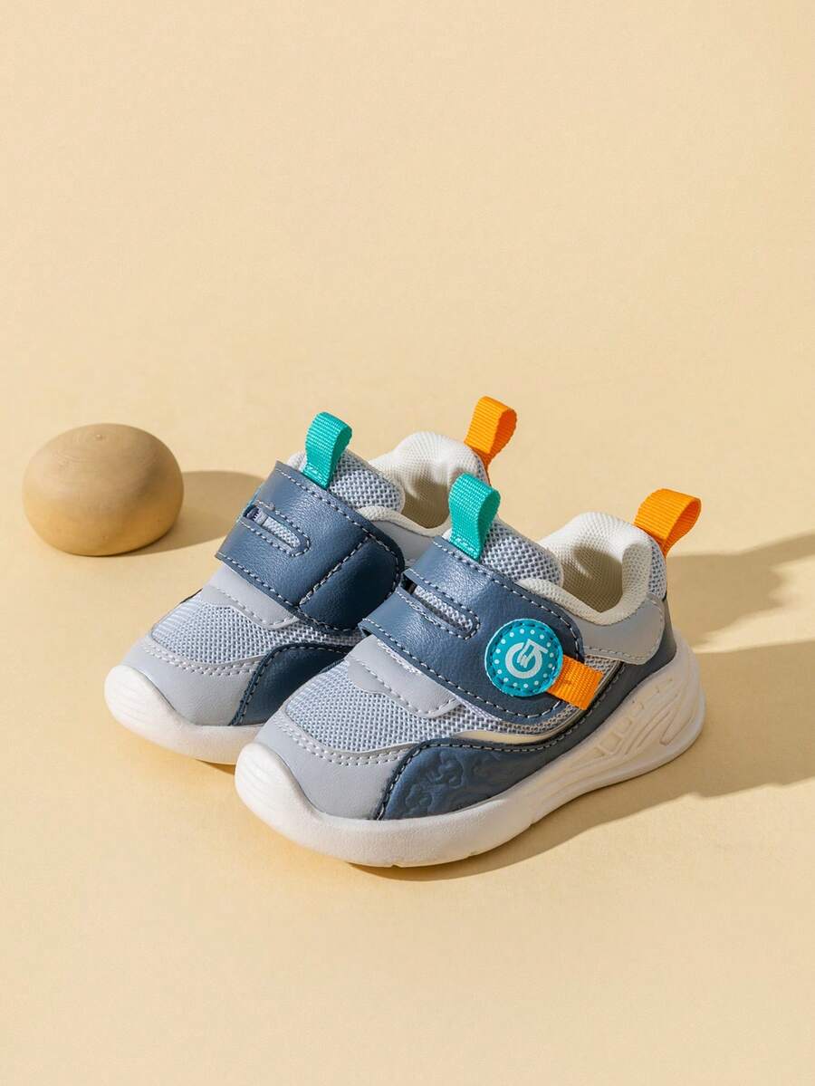 1双儿童可爱时尚透气休闲运动鞋，四季皆宜，防滑耐磨鞋底，幼儿鞋 - 藍色 - 查看 1