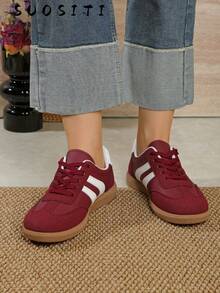 2026 New Women Flat Casual Lightweight Comfortable Sneakers - Red - View 3