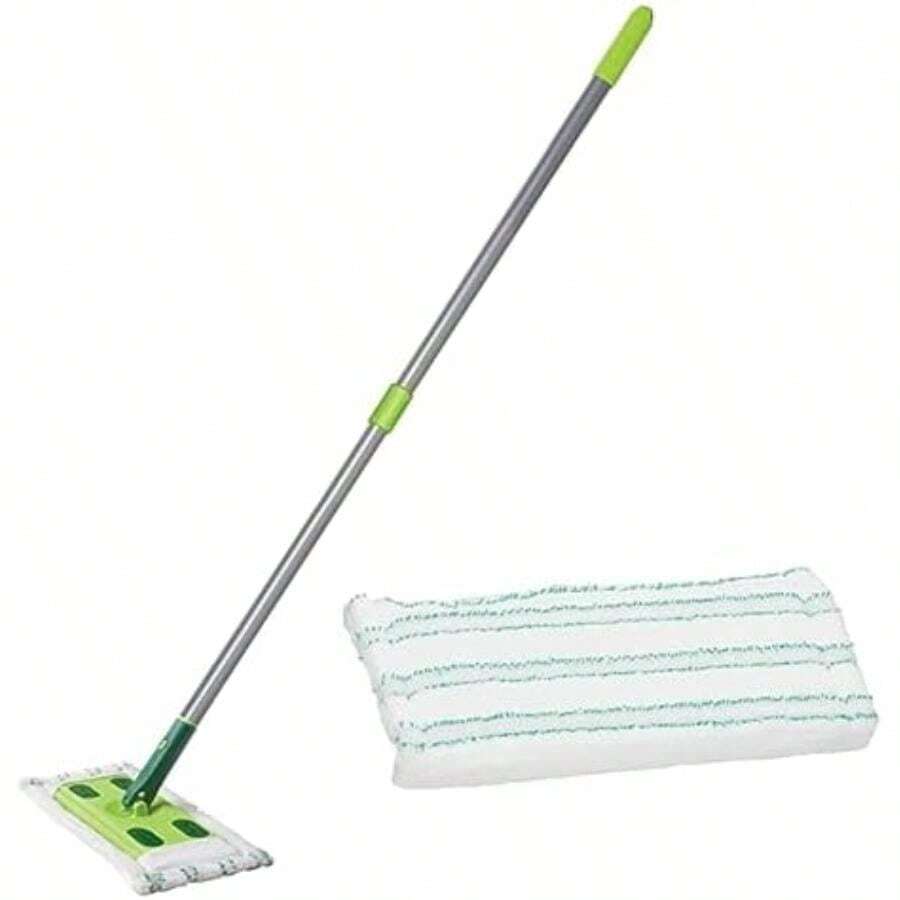Quick Shine - Kit de limpieza para superficies duras y pulimento con 1 almohadilla reutilizable, madera dura, tablón de vinilo de lujo, azulejos y laminado, uso húmedo y seco, perfecto para(Mop with 1 Refill Pad) - Multicolor - Ver 1
