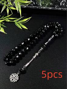 1pc Muslim Multi-Color Glitter Single Tasbih, Combining Vintage Aesthetics And Religious Culture, Providing A Distinctive Wearing Experience For Those Pursuing Individuality And Connotation - Multicolor - View 18