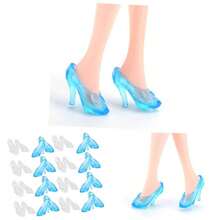 120pares High Heels Shoes Princess Shoes Dress Accessories House and Imaginative Fun - medianox2 piezas - Ver 1