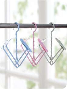 1 pieza Estante portátil para secar zapatos en el balcón con ganchos, multifuncional - Multicolor - Ver 4