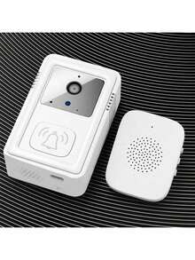 Smart Video Doorbell With Camera, HD Camera, Wide Angle Lens, Smart Voice Intercom, Wi-Fi, Built-In Speaker, Two-Way Audio, Real-Time Alert, App Control - 400mAh Battery Capacity