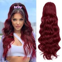 Extensión de cola de caballo ondulada y rizada para cola de caballo con cordón, extensiones de cabello para cola de caballo de 18/26/30 pulgadas de largo, extensiones de cabello sintético de cola de caballo postizo de color negro natural - Multicolor - Ver 21