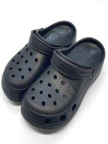 Sandalias para Mujer de EVA de Alta Calidad - Talón de 3,7 cm (1,46 Pulgadas) Ligero y Suave con Efecto Alargador, Antideslizantes y de Secado Rápido, Ultra Cómodas Sin Ruido, Resistentes al Olor y a la Suciedad, Fáciles de Limpiar, Diseño Minimalista Moda Aptas para Interior, Exterior, Playa y Uso Diario Prolongado - Negro - Ver 2