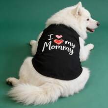 Pet Dog/Cat Letter Print Vest, Lightweight Breathable Sleeveless Shirt, Suitable For Poodle, Teddy Bear, Pug And Other Dog Breeds - Multicolor - View 4