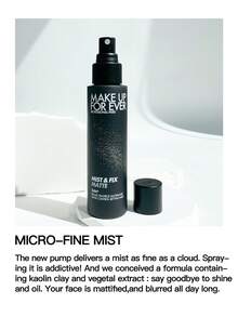 Make Up For Ever 100ml MIST & FIX MATTE Styling Spray, Matte Finish Oil Control - Black - View 4