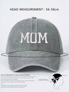 1pc/2pcs Embroidered "DAD/MOM" Washed Baseball Cap, Suitable For Couples, Outdoor Sun Protection, Casual, Travel, Beach, Versatile Y2K Style Sun Hat,Summer,Holiday,Festival - Baseball Cap - View 10