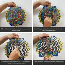 Hilanderos de Viento al Aire Libre 12'' Mandala Wind Spinner de Acero Inoxidable - Wind Spinners Yard Art Decor para Jardn 3D - Estilo mandala - Ver 7