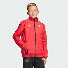 Adidas Teen Boy Manchester United Football Club Woven Hooded Jacket - Black - View 3