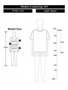 女童卡通鸭子标语印花短袖T恤，女童夏季圆领上衣/衬衫