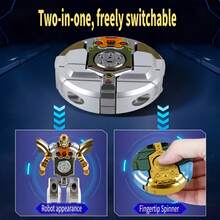 1pc Transformable Finger Spinner, Unisex Sensory Toy, Perfect Party Gift, Fun Transforming Chain Robot Spinner. , Classroom Reward, Creative Spinner, High Quality - Multicolor - View 5