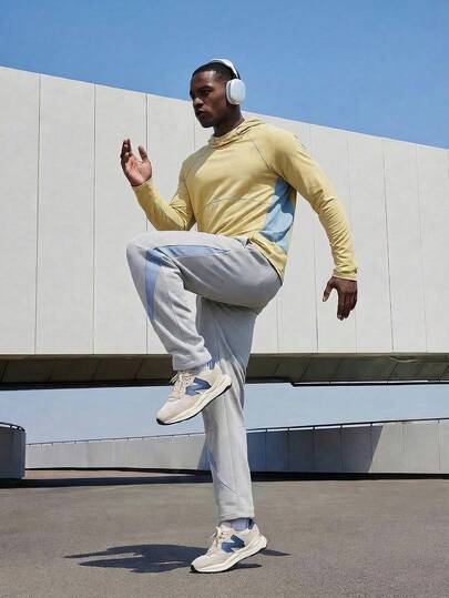 Driftmere 25 بنطال رياضي جديد للخريف بألوان متباينة وسكين منحني، بطراز أمريكي وزن 330 جرام ذو مرونة عالية، بنطال كاجوال مريح للرجال من الربيع إلى الصيف